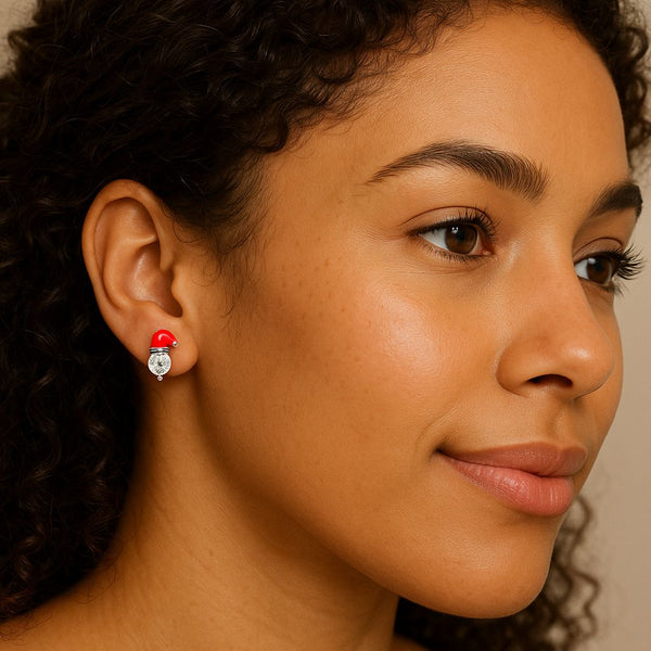 Boucles d’Oreilles Noël Argent 925 & Moissanite – Édition Limitée (50 Pièces)